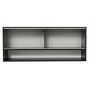 Ver imagem 6 de Armário de Cozinha Aéreo 120cm 2 Portas Correr Vidro Pontilhado 1 Nicho Preto Reims Madesa
