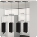 Ver imagem 1 de 4 Pendente Industrial Preto Quadrado Moderno Luminária ELG