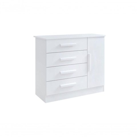 Cômoda Firenze 4 Gavetas 1 Porta C-sapateira - D' Doro Branco