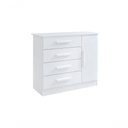 Ver imagem 1 de Cômoda Firenze 4 Gavetas 1 Porta C-sapateira - D' Doro Branco