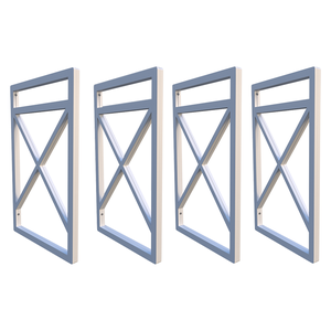 Quatro Suportes Estilo Industrial P/prateleiras 20cm Profun.:Branco