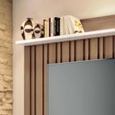 Ver imagem 2 de Estante Home Theater Titan Castanho Off White - Hb Móveis