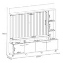 Ver imagem 5 de Estante Home Theater Titan Castanho Off White - Hb Móveis