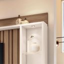 Ver imagem 3 de Estante Home Theater Titan Castanho Off White - Hb Móveis