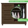Cômoda Mdp 4 Gavetas 2 Portas 1 Prateleiras Naturale - 5
