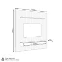 Ver imagem 4 de Painel Ripado Modular 297cm Ozero Prateleira MDP/MDF Nicho Arredondado Gris/Tauari Fosco G77 - Gran 