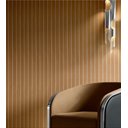 Ver imagem 5 de Kit 5 Placas Madeira Painel Ripado Freijó em Mdf Autocolante 15x53 Cm