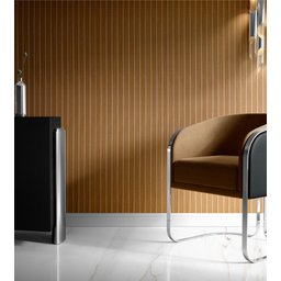 Kit 5 Placas Madeira Painel Ripado Freijó em Mdf Autocolante 15x53 Cm - 6