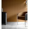 Kit 5 Placas Madeira Painel Ripado Freijó em Mdf Autocolante 15x53 Cm - 6