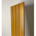 Ver imagem 3 de Kit 5 Placas Madeira Painel Ripado Freijó em Mdf Autocolante 15x53 Cm