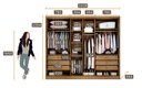 Ver imagem 5 de Guarda Roupa Casal 100% Mdf 6 Portas 6 Gavetas - Linea-cumaru - Móveis Novo Horizonte