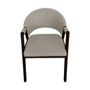 Ver imagem 3 de Kit 4 Cadeiras de Jantar Helen Estofadas Base em Madeira Maciça Castanho Assento Branco