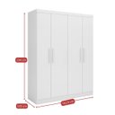 Ver imagem 4 de Guarda Roupa Casal 4 Portas 2 Gavetas Supreme Branco