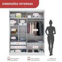 Ver imagem 6 de Guarda Roupa Casal 4 Portas 2 Gavetas Supreme Branco