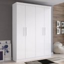 Ver imagem 1 de Guarda Roupa Casal 4 Portas 2 Gavetas Supreme Branco