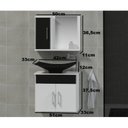 Ver imagem 4 de Conjunto Gabinete para Banheiro com Cuba e Espelheira Bali Branco/Preto