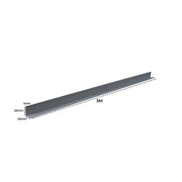 Cantoneira L PVC Protetor de Canto 25x25mm Barra 300cm 15 UN AZN - Cinza - 5