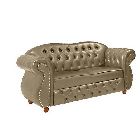 Duas Namoradeiras Chesterfield Merlo 2 Lugares - Corano Bege / Decoração, recepção, sala tv
