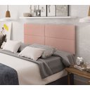 Ver imagem 1 de Cabeceira Viuva ou Solteirão em Cruz Estofada Suspensa para Quarto - 128 Cm - Rose Suede