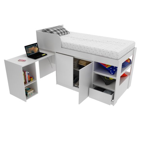Cama Infantil Multifuncional CM8021 Amêndoa 