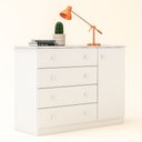 Ver imagem 2 de Cômoda Sapateira Helena 4 Gavetas 1 Porta Infantil Branco