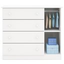 Ver imagem 3 de Cômoda Sapateira Helena 4 Gavetas 1 Porta Infantil Branco