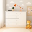 Ver imagem 1 de Cômoda Sapateira Helena 4 Gavetas 1 Porta Infantil Branco