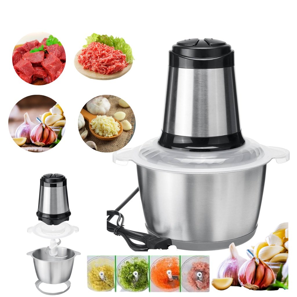 Processador Elétrico Inox com 4 Lâminas Carne Legume 3l 110v - 5