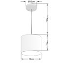 Ver imagem 2 de Lustre Pendente Cilíndrico Md-4046 Cúpula em Tecido 18x18cm Verde Folha - Bivolt