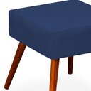 Ver imagem 3 de Puff Banqueta Decorativa com Pés Palito Lívia W01 Suede Azul Marinho - Lyam Decor