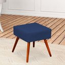 Ver imagem 2 de Puff Banqueta Decorativa com Pés Palito Lívia W01 Suede Azul Marinho - Lyam Decor