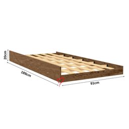 Beliche Treliche Reforçada C/ Cama Auxiliar Pérola Fênix Castanho - 2