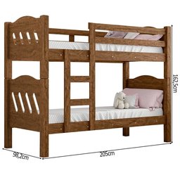 Beliche Treliche Reforçada C/ Cama Auxiliar Pérola Fênix Castanho - 5