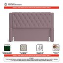 Ver imagem 6 de Cabeceira Atena para Cama Box Queen Size 160cm Capitonê com Frame Veludo Rosê - Abmaza