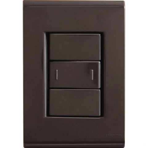 Conjunto 4x2 com 1 Interruptor Paralelo 10 a 250 V Tramontina Liz Grafite Tramontina