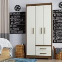 Ver imagem 1 de Guarda Roupa Casal 3 Portas 2 Gavetas Primacy Batrol Móveis