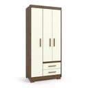 Ver imagem 3 de Guarda Roupa Casal 3 Portas 2 Gavetas Primacy Batrol Móveis