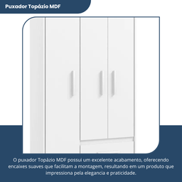 Guarda Roupa Casal 3 Portas 2 Gavetas Primacy   - 9