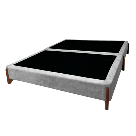 Base Cama Box Queen Size 168cm Orgânica Thor Bouclê:cinza Claro