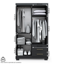 Ver imagem 4 de Guarda Roupa Casal 4 Portas 2 Gavetas Primacy Preto/Black