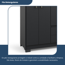 Ver mais imagens de Guarda Roupa Casal 4 Portas 2 Gavetas Primacy Preto/Black
