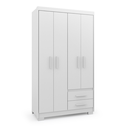 Ver imagem 2 de Guarda Roupa Casal 4 Portas 2 Gavetas Primacy Branco