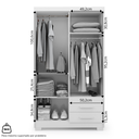 Ver imagem 4 de Guarda Roupa Casal 4 Portas 2 Gavetas Primacy Branco