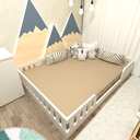 Ver imagem 4 de Kit Cori com Cama Casal e Armário Baixo Montessoriano Branco
