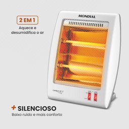 Aquecedor Quartzo Comfort Air, Mondial, Branco/cinza, 900w, 127v A15 - 3
