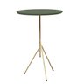 Mesa Centro Bari Premium Lateral Sala Sofá Redonda 60cm:Verde/Dourado - 3