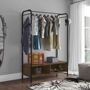 Ver imagem 2 de Guarda Roupa Roupeiro Casal Arara Closet Milão Preto Demolição - Desk Design