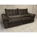 Ver imagem 4 de Sofá Retrátil Reclinável 1,80 m Marrom 320 Florença Plus