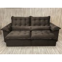 Ver imagem 7 de Sofá Retrátil Reclinável 1,80 m Marrom 320 Florença Plus