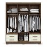 Guarda Roupa Casal 6 Portas 4 Gavetas Primacy Batrol Móveis - 2